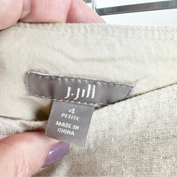 ✅ J. JILL LINEN Beige Women's Skirt SIZE 4 - Picture 3 of 3